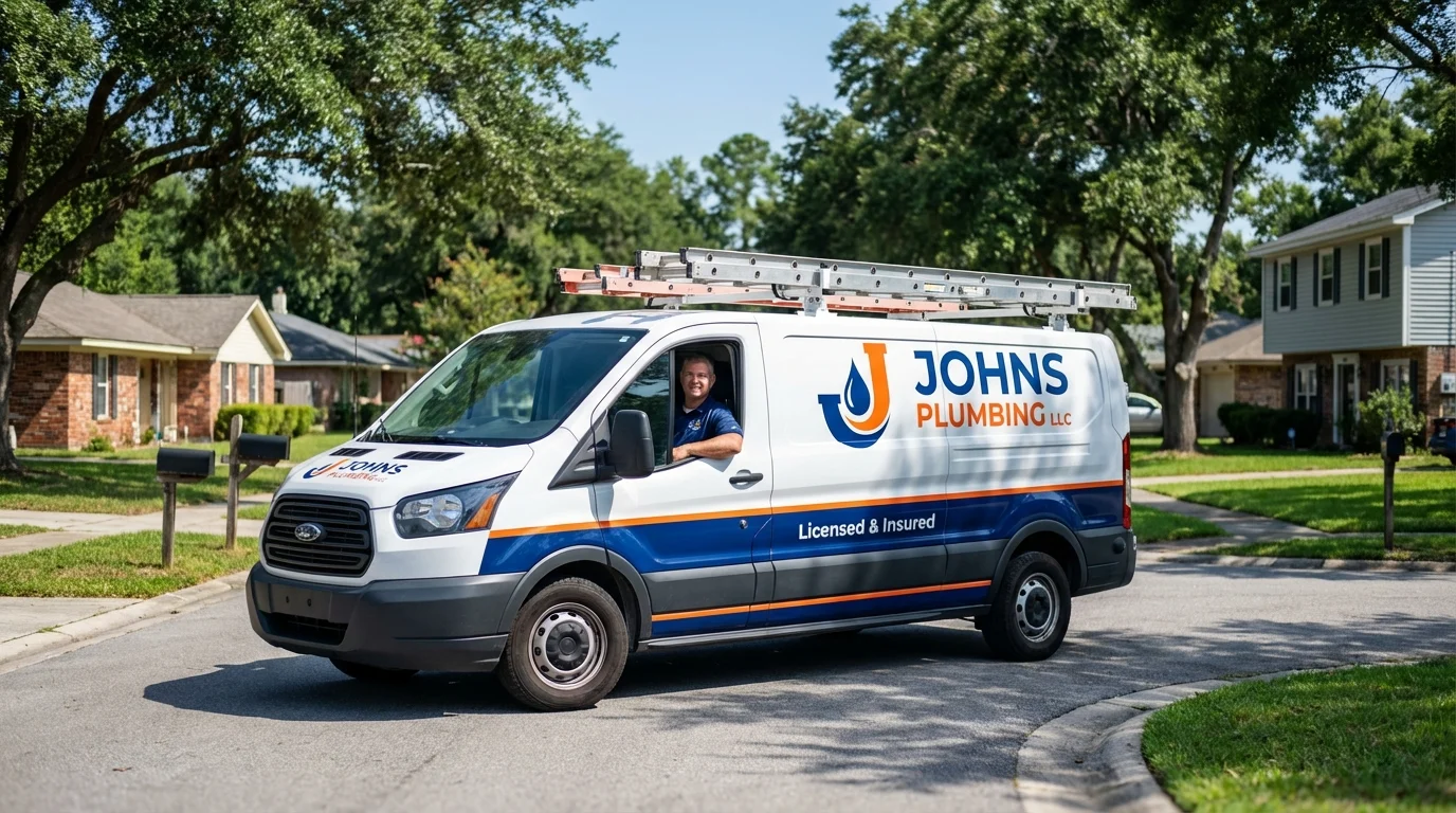 Johns Plumbing LLC service van in Muscoda, WI